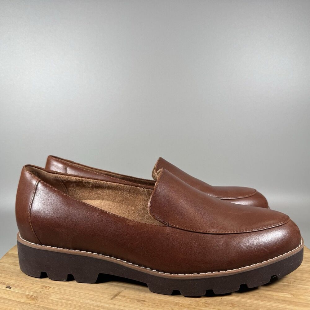 Vionic Brown Leather Loafers
